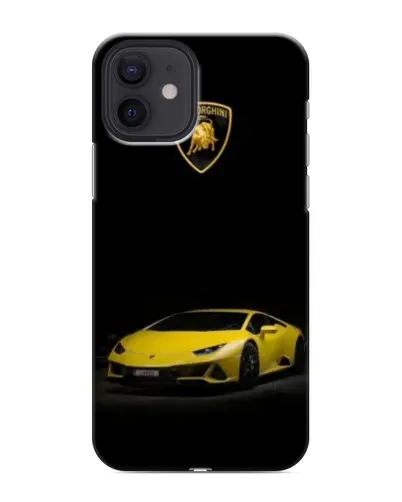 Чохол для iPhone 12 mini з картинкою «Lamborghini жовтий акцент»