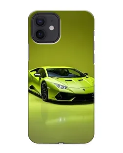 Чохол для iPhone 12 mini з картинкою «Салатовий Lamborghini Huracan»