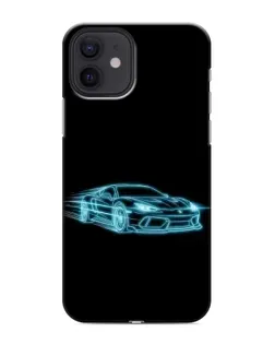 Чохол для iPhone 12 mini з картинкою «Неоновий контур Lamborghini»