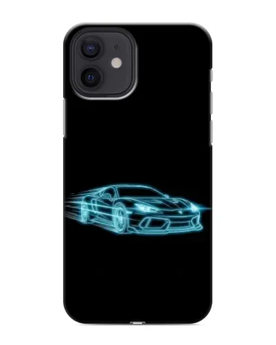 Чохол для iPhone 12 mini з картинкою «Неоновий контур Lamborghini»