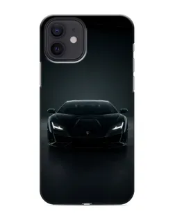 Чохол для iPhone 12 mini з картинкою «Чорний Lamborghini Aventador»