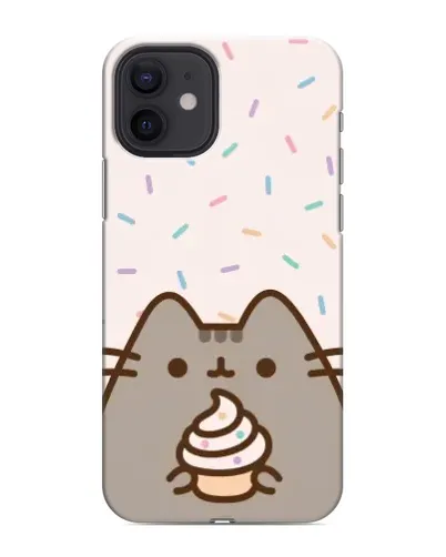 Чохол для iPhone 12 mini з картинкою «Пушин з кексом»