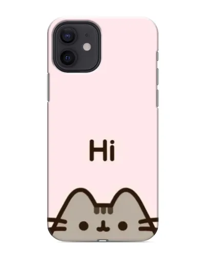 Чохол для iPhone 12 mini з картинкою «Пушин каже Hi»
