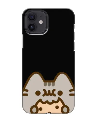 Чохол для iPhone 12 mini з картинкою «Пушин на чорному»