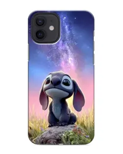 Чехол для iPhone 12 mini с картинкой «Стич на рассвете»