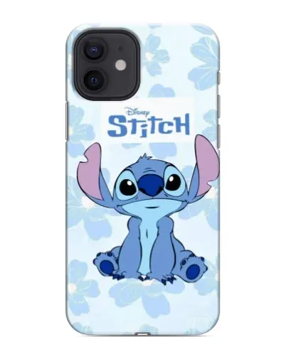 Чехол для iPhone 12 mini с картинкой «Stitch среди цветов»