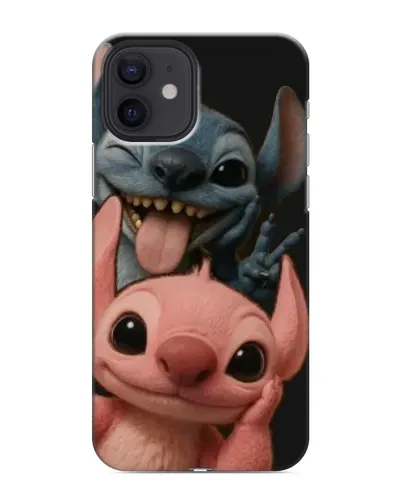 Чехол для iPhone 12 mini с картинкой «Стич и Ангел»