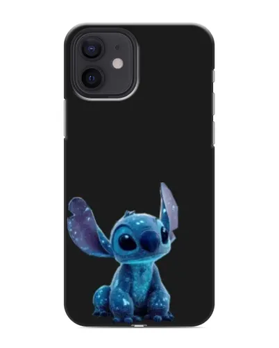 Чехол для iPhone 12 mini с картинкой «Стич на черном»
