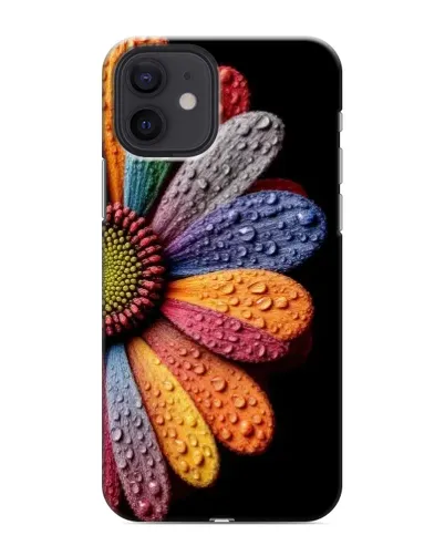 Чохол для iPhone 12 mini з картинкою «Райдужна квітка»
