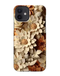 Чохол для iPhone 12 mini з картинкою «Бежевий флористичний декор» Чохол для iPhone 12 mini з картинкою «Бежевий флористичний декор»