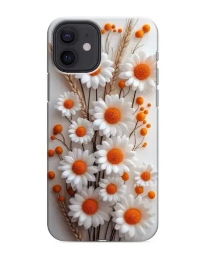 Чохол для iPhone 12 mini з картинкою «Білі сухоцвіти»