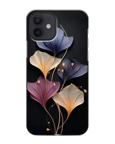 Чохол для iPhone 12 mini з картинкою «Лілові квіти грації»