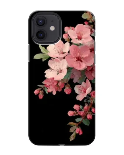 Чохол для iPhone 12 mini з картинкою «Рожева гілка сакури»