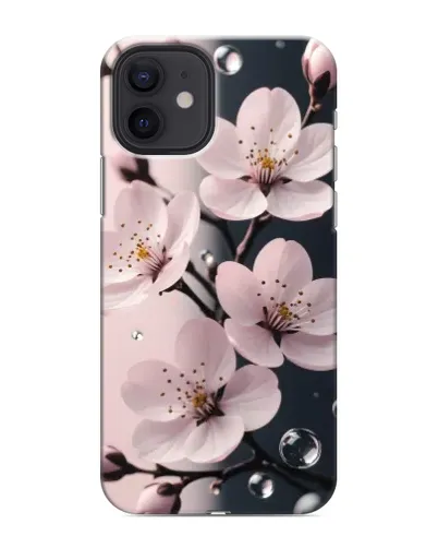 Чохол для iPhone 12 mini з картинкою «Ніжня сакура та краплі» Чохол для iPhone 12 mini з картинкою «Ніжня сакура та краплі»