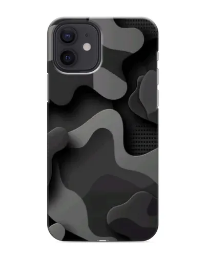Чохол для iPhone 12 mini з картинкою «Темний абстрактний камуфляж»