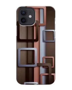 Чохол для iPhone 12 mini з картинкою «Коричневі об'ємні квадрати» Чохол для iPhone 12 mini з картинкою «Коричневі об'ємні квадрати»