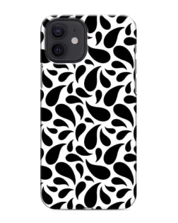 Чохол для iPhone 12 mini з картинкою «Контрастні чорні краплі»