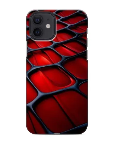 Чохол для iPhone 12 mini з картинкою «Червона глянцева сітка»