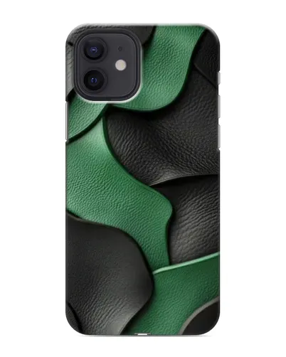 Чохол для iPhone 12 mini з картинкою «Зелені шкіряні хвилі»