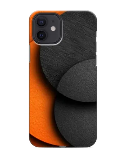 Чохол для iPhone 12 mini з картинкою «Геометрія помаранчевих кіл»