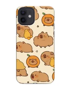 Чохол для iPhone 12 mini з картинкою «Капібари з апельсинами»