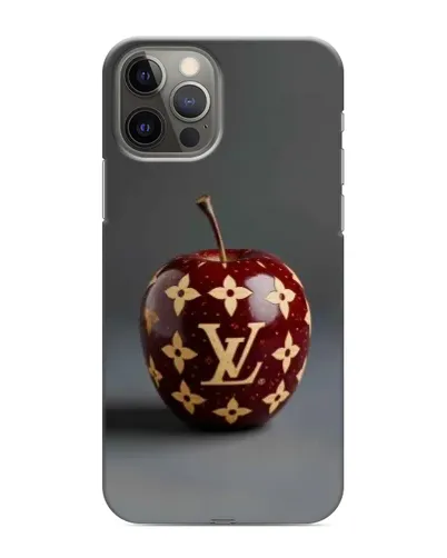 Чехол для iPhone 12 Pro Max с картинкой «Красное яблоко LV»