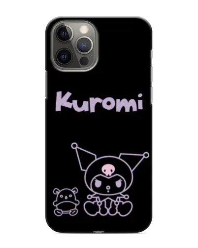 Чехол для iPhone 12 Pro Max с картинкой «Kuromi — черный минимализм»