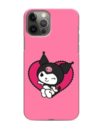 Чехол для iPhone 12 Pro Max с картинкой «Kuromi — любовь в сердце»