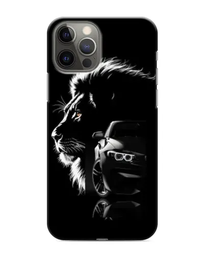 Чехол для iPhone 12 Pro Max с картинкой «BMW и лев»