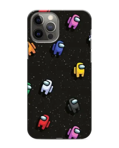 Чохол для iPhone 12 Pro Max з картинкою «Космічний патерн Among Us»