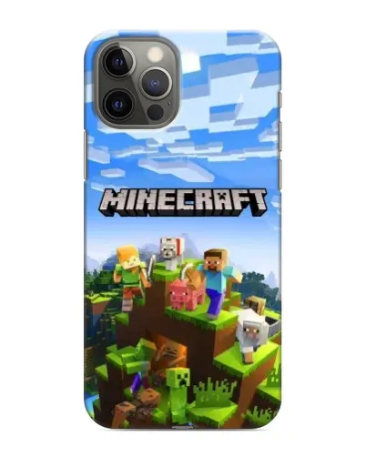 Чехол для iPhone 12 Pro Max с картинкой «Minecraft классический мир»