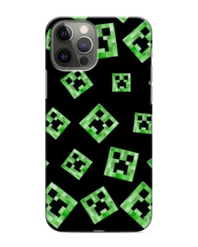 Чехол для iPhone 12 Pro Max с картинкой «Паттерн с криперами»