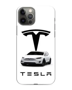 Чехол для iPhone 12 Pro Max с картинкой «Tesla White Style»