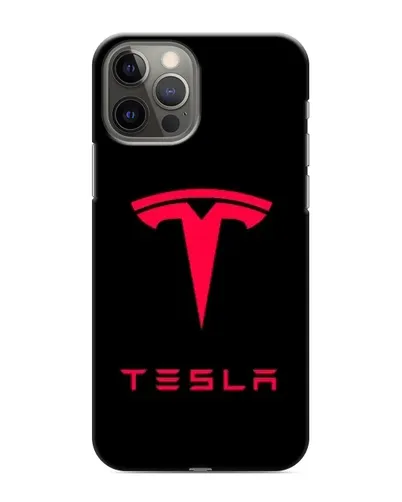Чехол для iPhone 12 Pro Max с картинкой «Tesla Red Logo»