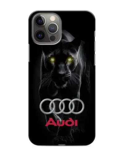 Чехол для iPhone 12 Pro Max с картинкой «Пантера и Audi» Чехол для iPhone 12 Pro Max с картинкой «Пантера и Audi»