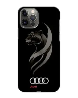 Чехол для iPhone 12 Pro Max с картинкой «Графика — пантера и Audi»
