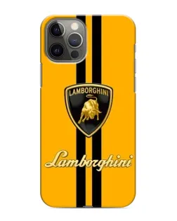 Чехол для iPhone 12 Pro Max с картинкой «Lamborghini Stripe желтый»
