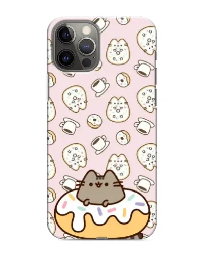 Чехол для iPhone 12 Pro Max с картинкой «Пушин на пончике» Чехол для iPhone 12 Pro Max с картинкой «Пушин на пончике»