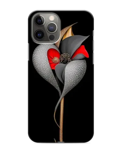 Чехол для iPhone 12 Pro Max с картинкой «Серебряный фантазийный цветок» Чехол для iPhone 12 Pro Max с картинкой «Серебряный фантазийный цветок»