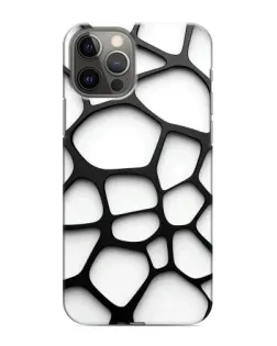 Чехол для iPhone 12 Pro Max с картинкой «Белая объемная сетка»