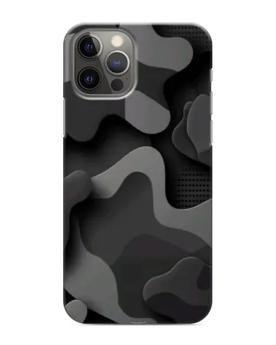 Чохол для iPhone 12 Pro Max з картинкою «Темний абстрактний камуфляж»