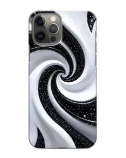 Чохол для iPhone 12 Pro Max з картинкою «Чорно-біла спіраль»