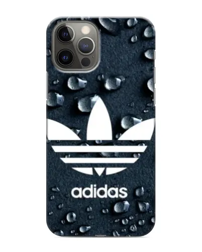 Чехол для iPhone 12 Pro с картинкой «Adidas Trefoil Blue»