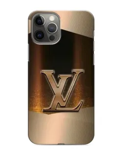 Чехол для iPhone 12 Pro с картинкой «LV — золотое сияние»