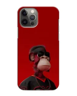 Чохол для iPhone 12 Pro з картинкою «Bored Ape в червоному»