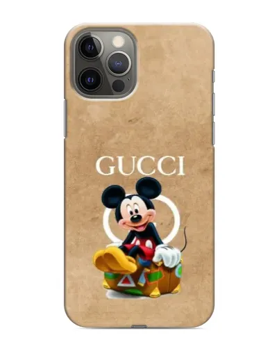 Чохол для iPhone 12 Pro з картинкою «Міккі Маус Gucci — крафт»