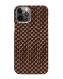 Чохол для iPhone 12 Pro з картинкою «Gucci — шоколадна сітка»
