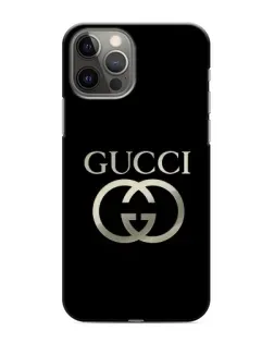 Чохол для iPhone 12 Pro з картинкою «Gucci — золото на чорному»