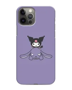 Чохол для iPhone 12 Pro з картинкою «Kuromi на ліловому фоні»