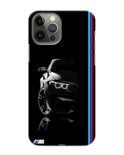 Чохол для iPhone 12 Pro з картинкою «Силует BMW в темряві»